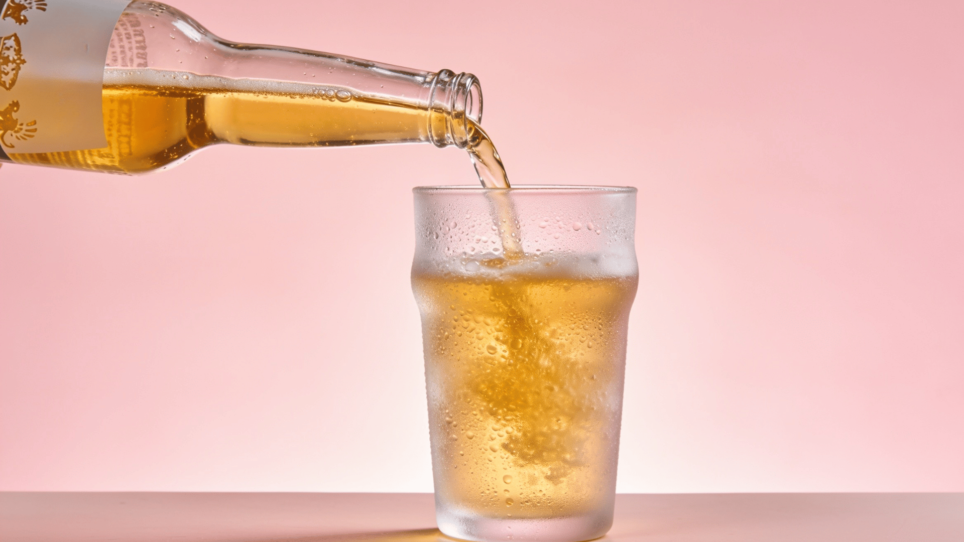 Beer being poured in a glass 