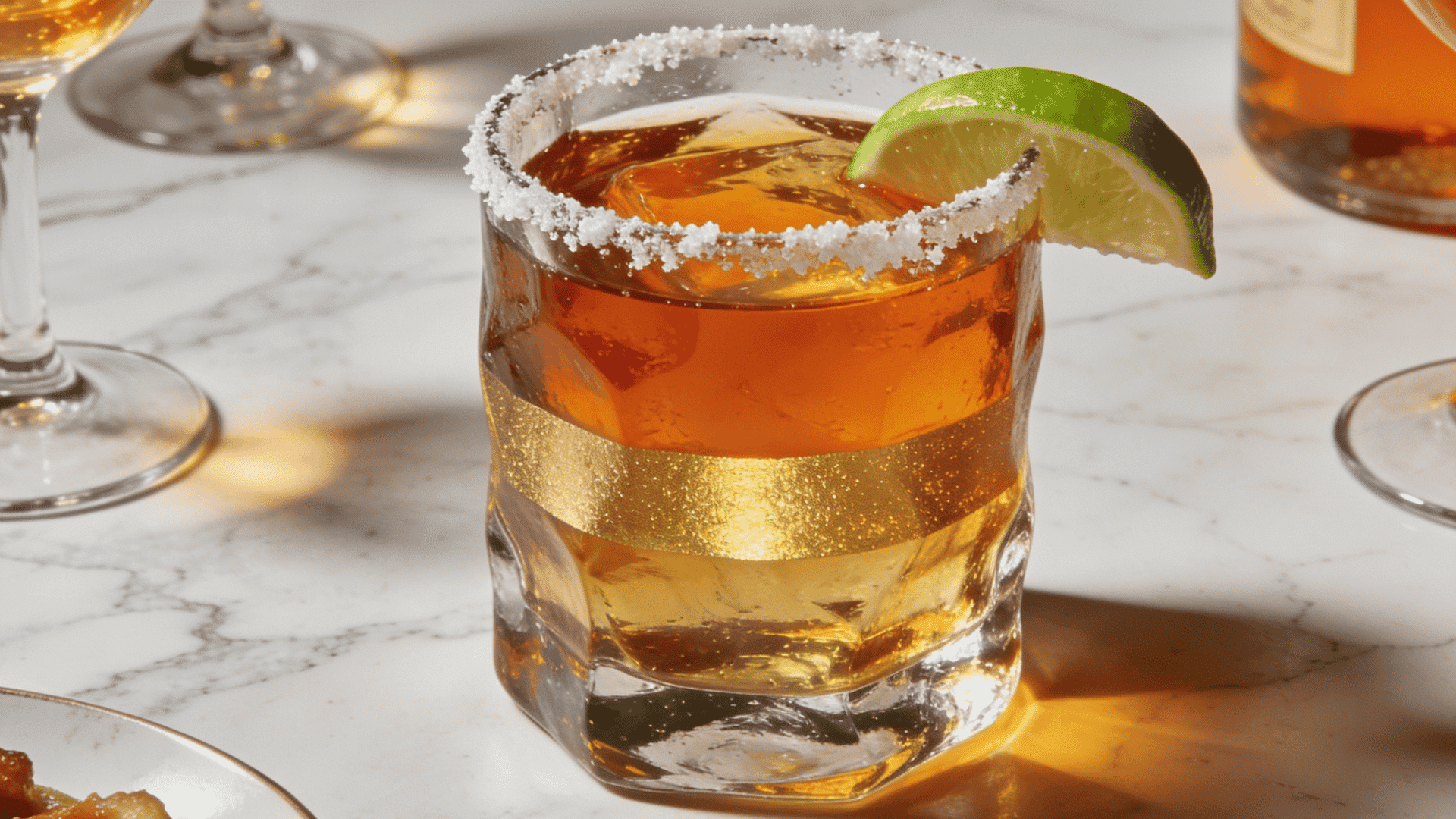 Cadillac Margarita with salted rim and float