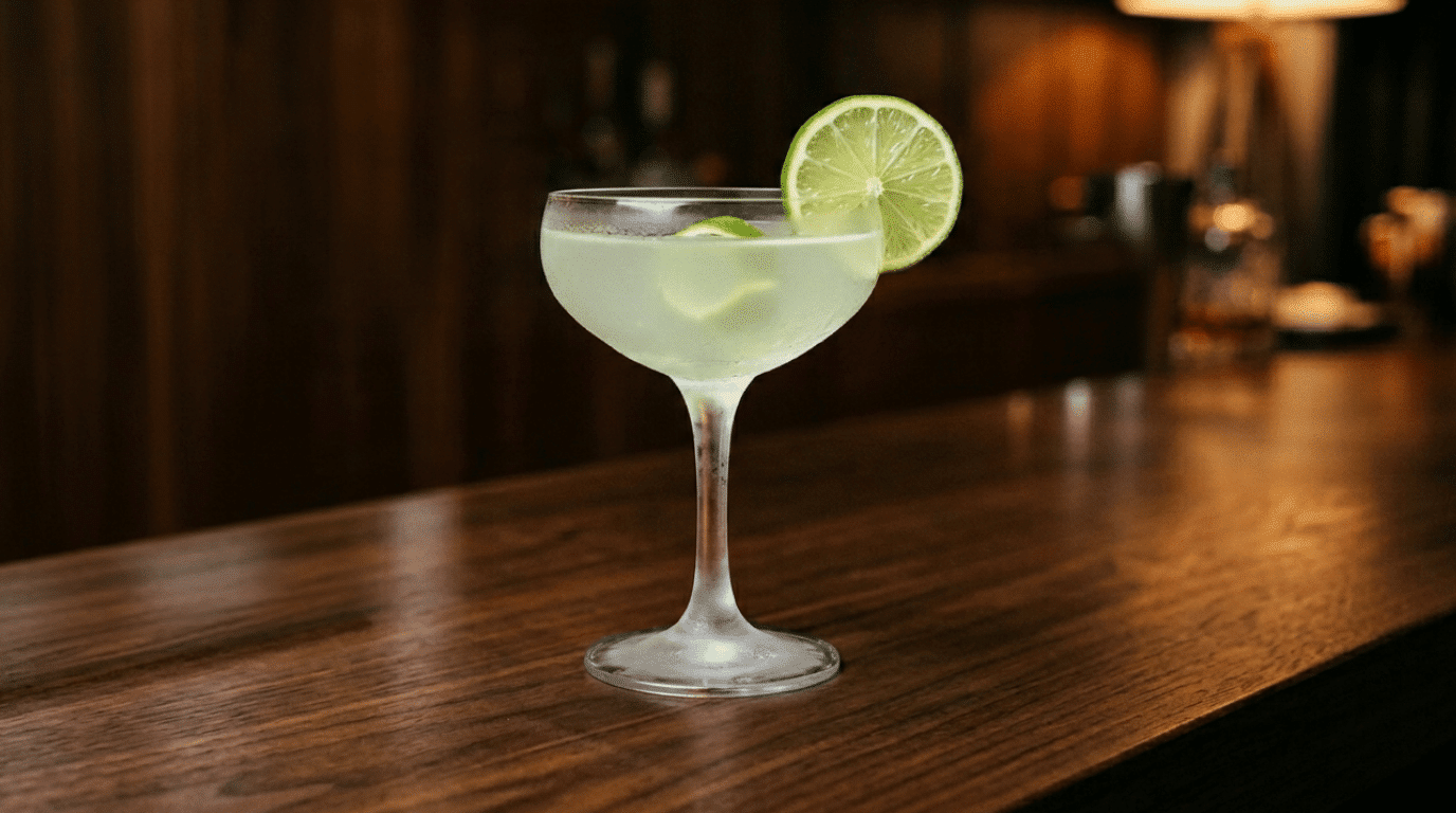 Gimlet cocktail made with fresh lime juice
