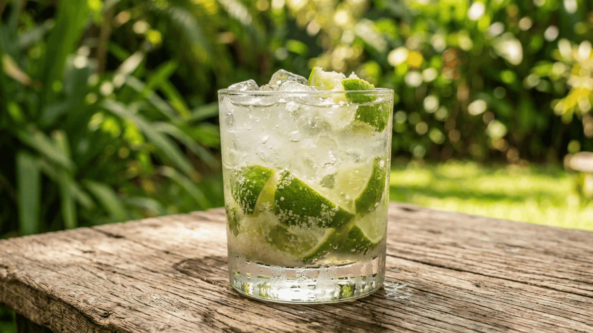 Jamaican Mule in a tall glass with ginger beer, rum, lime, mint, and ice.