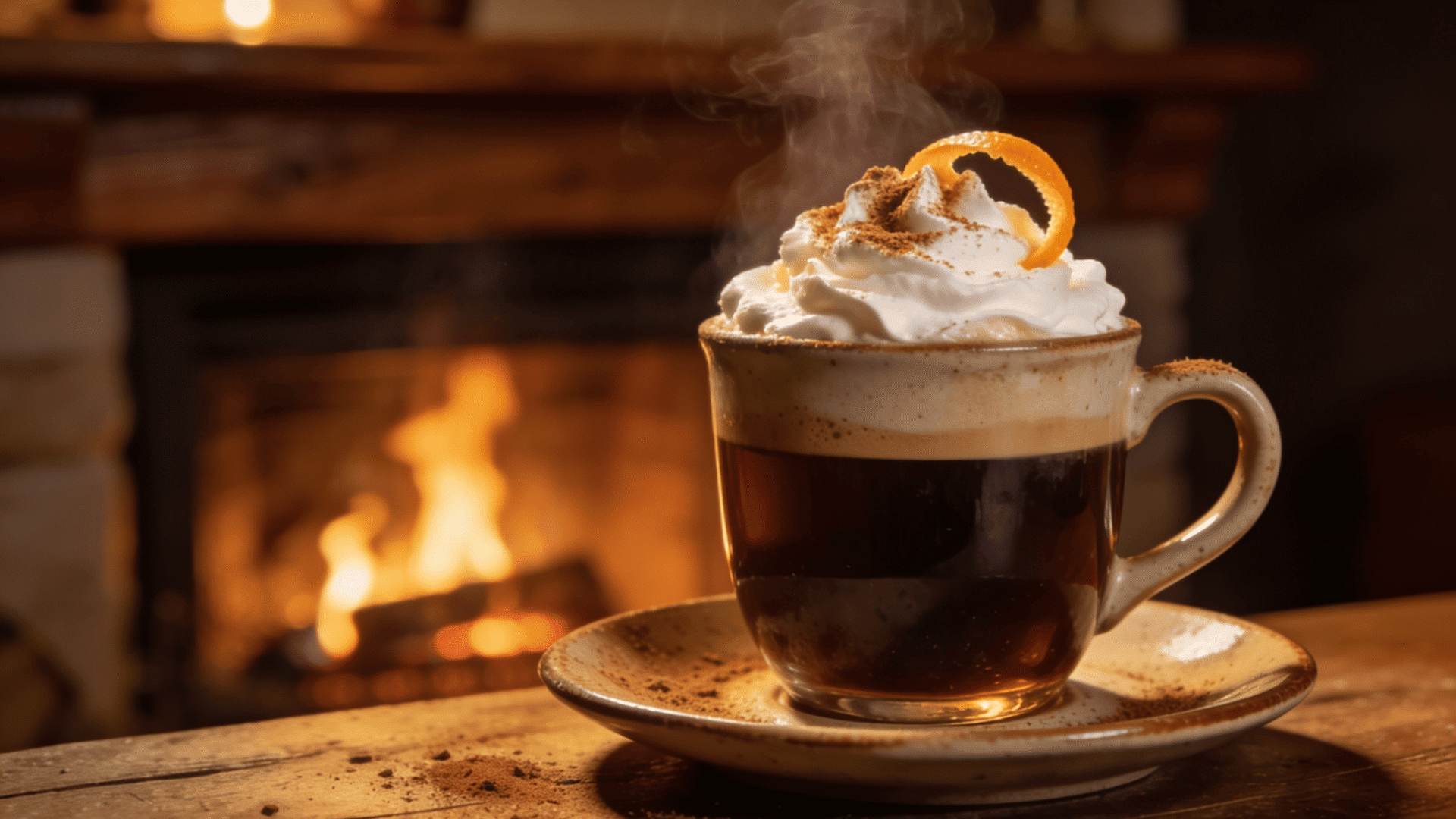 Mexican Coffee with whipped cream and cinnamon