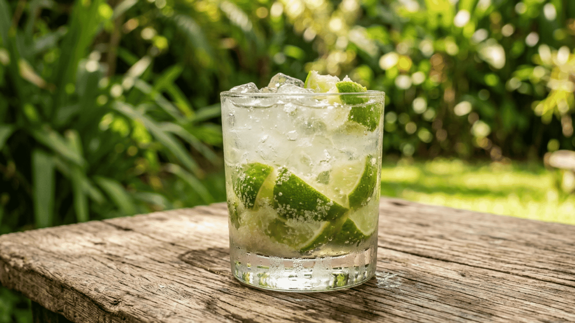 Ranch Water with lime and sparkling bubbles