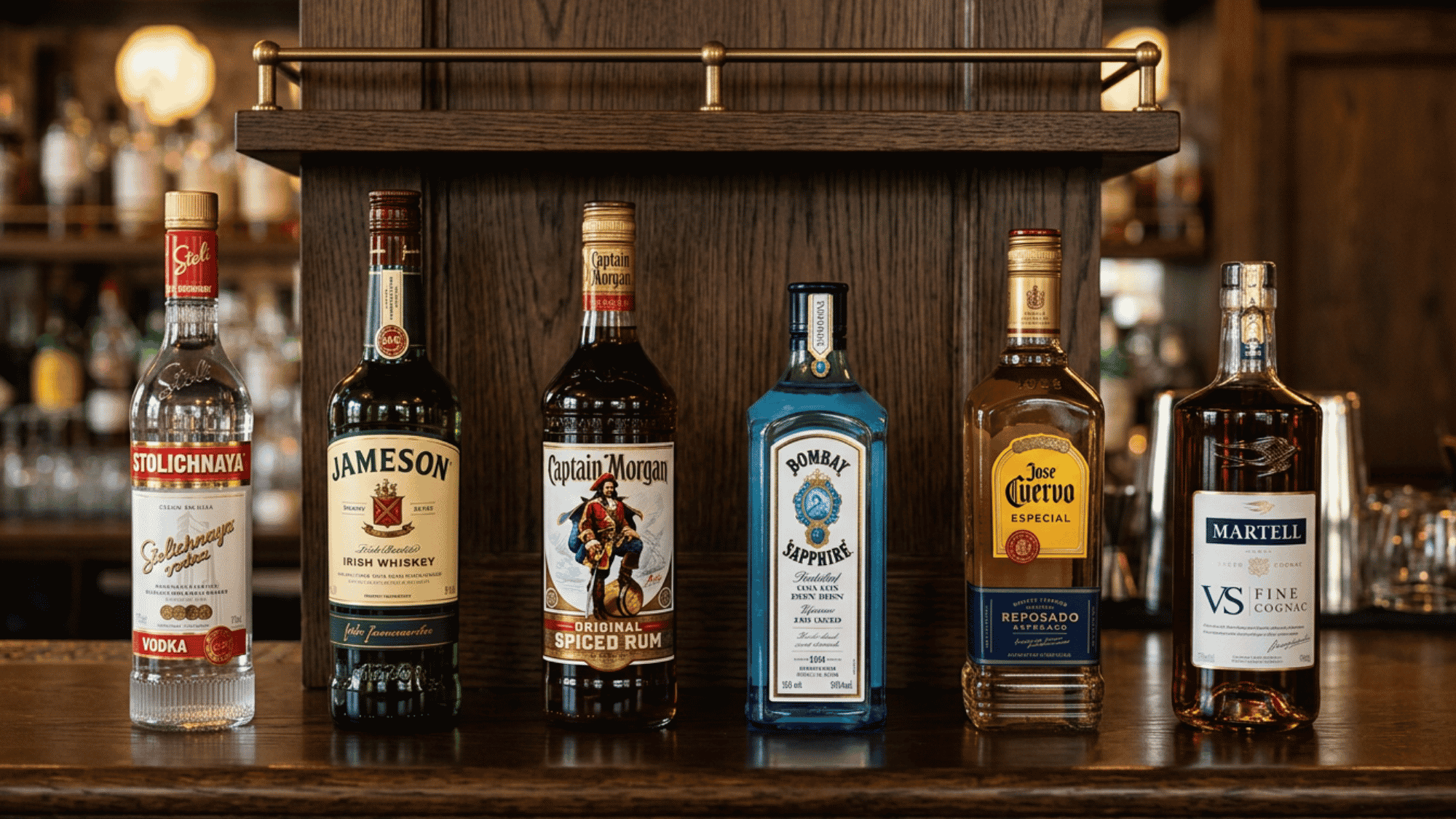 Graphic illustrating a bottle of distilled liquor.