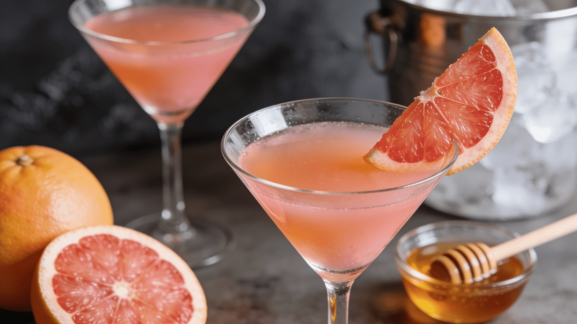 Brown Derby cocktail with grapefruit peel garnish
