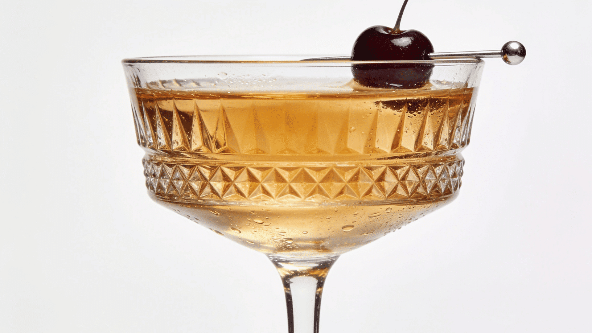 Toronto cocktail with orange peel in coupe