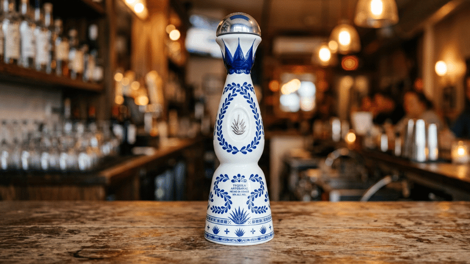clase azul reposado ceramic bottle with honey, caramel, oak, and sweet agave notes