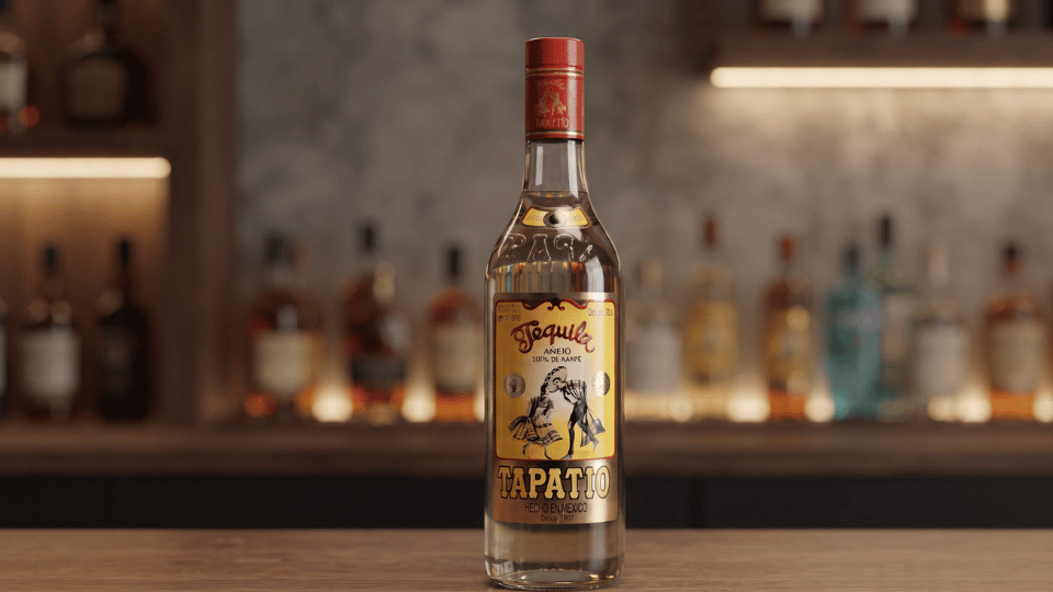 tapatío añejo bottle with peppery agave, oak, herbal notes, and a dry finish